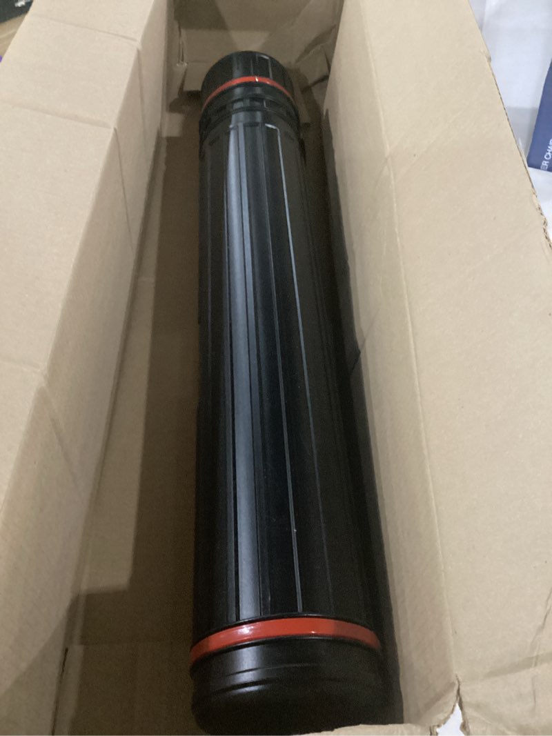Condition photo showing Good Condition for dewel post tube expands from 30”to 51”, waterproof blueprint holder telescoping art tube, large plastic black fishing rods case storage tube, light resistant drawing tube with strap (xl size) x-large black (striped) 1