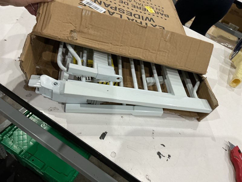 Condition photo showing Good Condition for regalo safety 29-56" extra wide baby gate for doorways & bottom of stairs, pressure mounted baby gate with door for babies, toddlers & pets, tested & safe for 30 years, american designed and owned white 29-56"w x 30"h