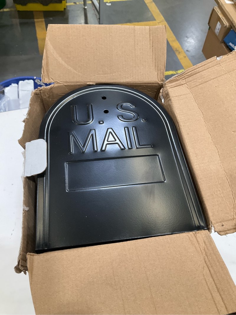 Condition photo showing Good Condition for saillong galvanized steel black post mount mailbox - 5 sets reflective mailbox number stickers