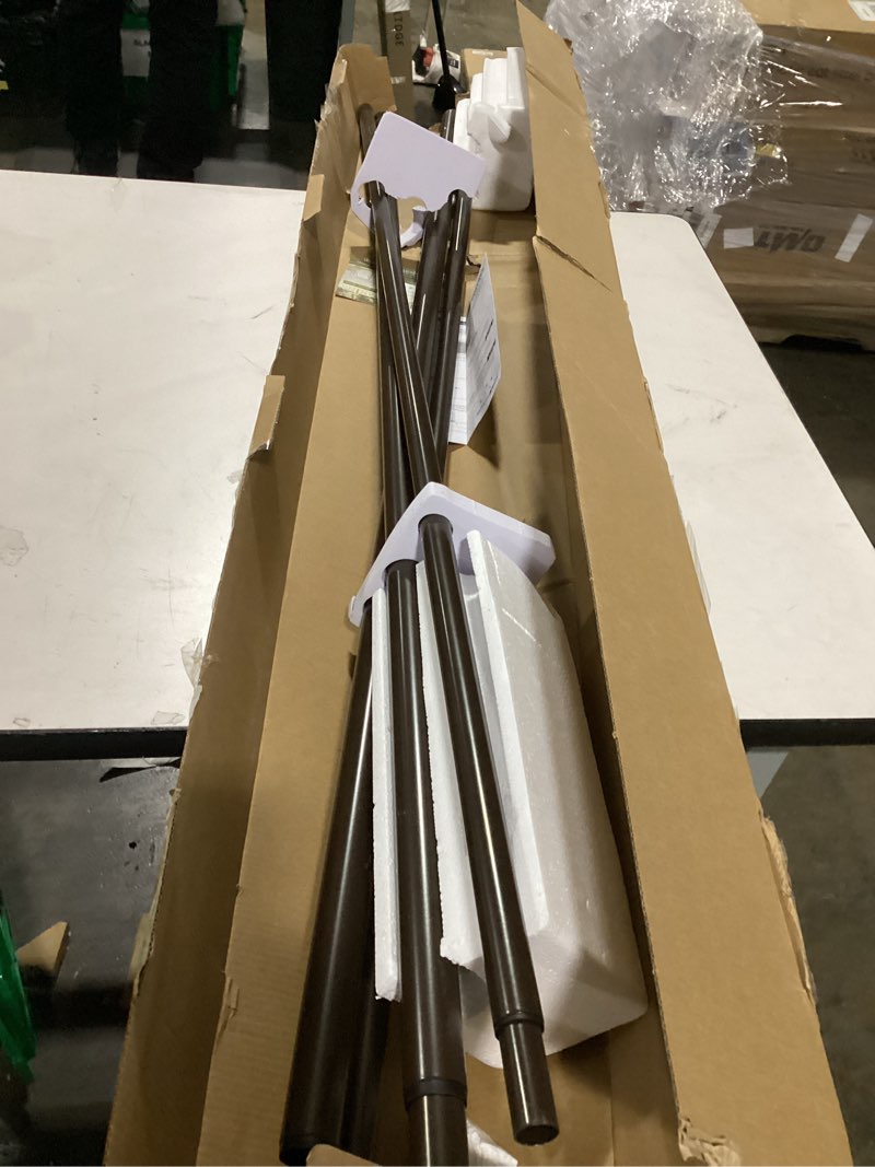 Condition photo showing Good Condition for KAMANINA 1 Inch Double Curtain Rods 72 to 144 Inches (6-12 Feet) Telescoping Antique Bronze Curtain Rod for Windows 69 to 140 Inches, Heavy Duty Drapery Rods with Square Finials Bronze 72-144"
