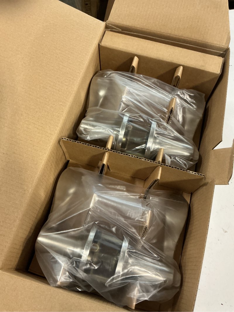 Condition photo showing New/Like New for reliabilt olivia satin nickel interior bed/bath privacy door handle contractor pack (6-pack)