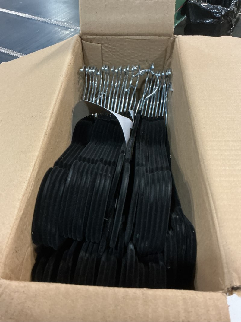 Condition photo showing As Is for member's mark elite quality velvet hangers - 50 pack (black)