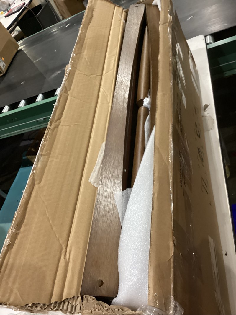 Condition photo showing Good Condition for Shoe Rack Bench Entryway Bamboo Shoe Storage Bench with Leather Cushion 2 Tiers Shoe Rack Entryway Bench for Hallway, Living Room,Bedroom(Beige Bench top+Brown Frame) Beige Bench Top+brown Frame 39.4*11.4*16.5Inches