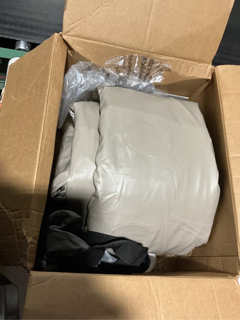 Condition photo showing As Is for King Koil Luxury Built-in Pillow Top Queen Air Mattress with Built-in High-Speed Pump Best for Home, Camping, Guests, 20" Queen Size Double High Airbed, Blow Up Mattress, Waterproof, 1-Year Warranty Beige Queen 20"