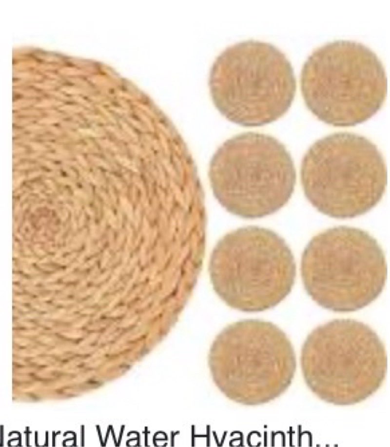 elcoho 20 pieces round woven placemats 12 inch boho rattan placemats farmhouse braided place mats wo