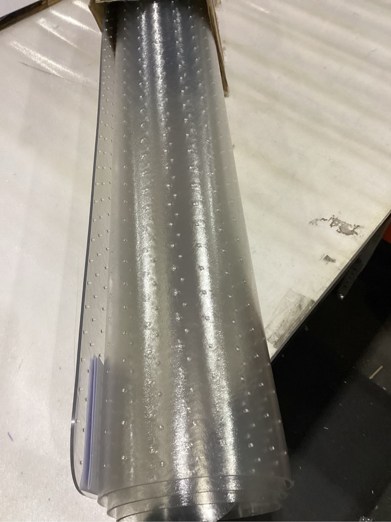 Condition photo showing New/Like New for Office Chair Mat for Carpet Floor, 0.1" Thick 60" x 46" Heavy Duty Chair Mats for Low Pile Carpet, Under Desk Protector Carpeted Floors Mat for Work (Transparent, Rectangular) 46"x60" For Carpet Floor