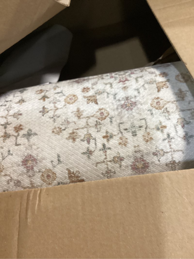 Condition photo showing Good Condition for dexi kitchen floor mats cushioned anti fatigue, 23x59 rubber standing comfort runner rug, waterproof retro floral memory foam padded for front sink laundry, beige/ivory beige/ivory 59"l x 23"w x 0.4"th