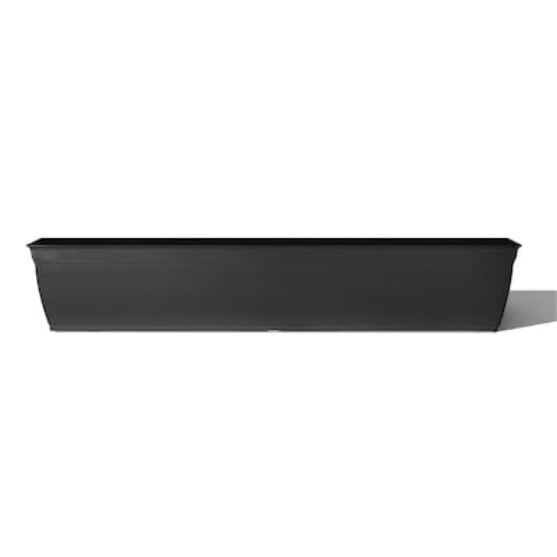 Style Selections Rectangle 35.51-in W x 8.03-in L x 6.02-in H Black Recycled plastic Indoor/Outdoor