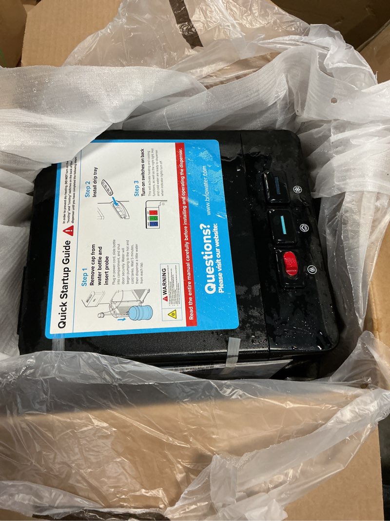 Condition photo showing Good Condition for Brio Self Cleaning Bottom Loading Water Cooler Water Dispenser – Black Stainless Steel - 3 Temperature Settings - Hot, Room & Cold Water