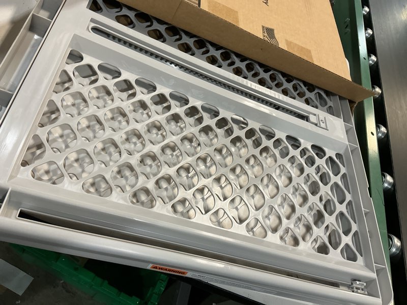 Condition photo showing Good Condition for mypet universal pet gate: 26” - 42” wide dog gate for doorways with pressure fit or swinging door hardware mounting types included: 26" tall; gray