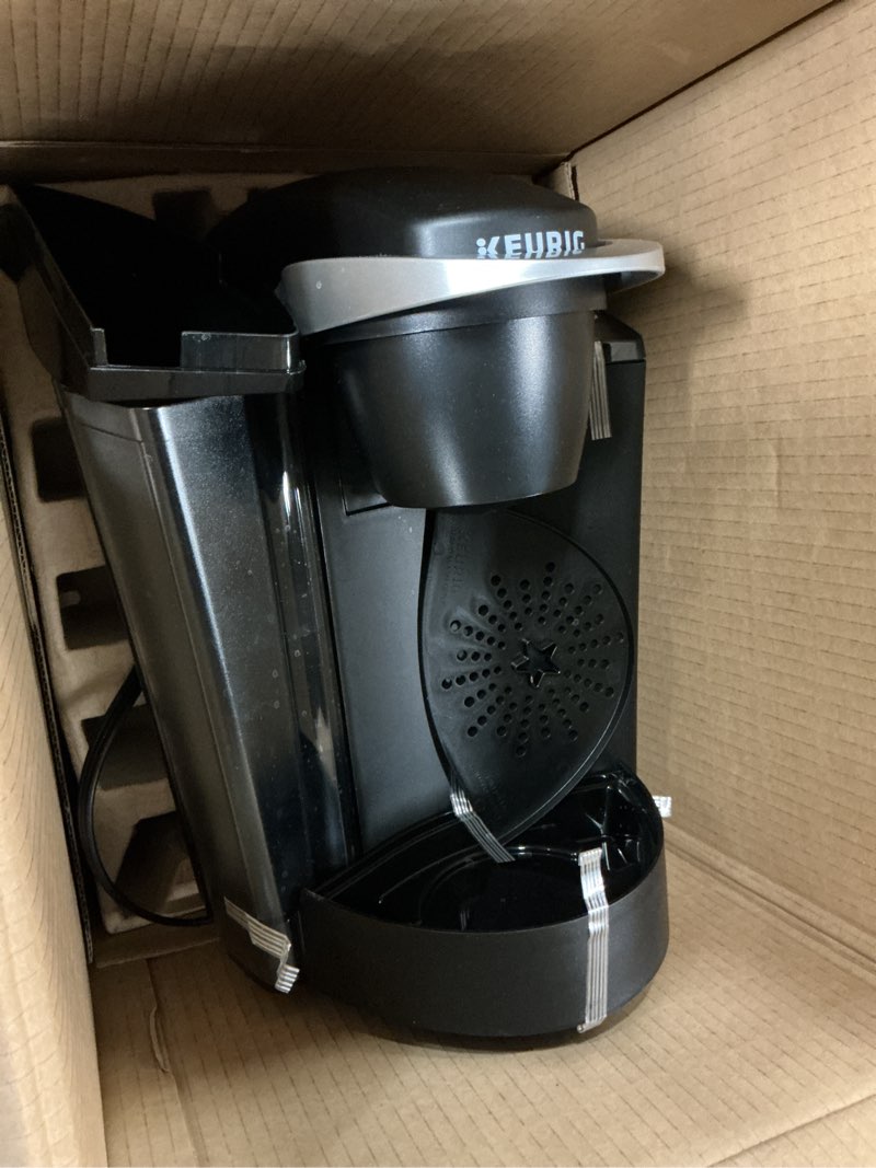 Condition photo showing As Is for keurig k-classic single serve k-cup pod coffee maker, with 3 brew sizes, 48oz removable reservoir, black