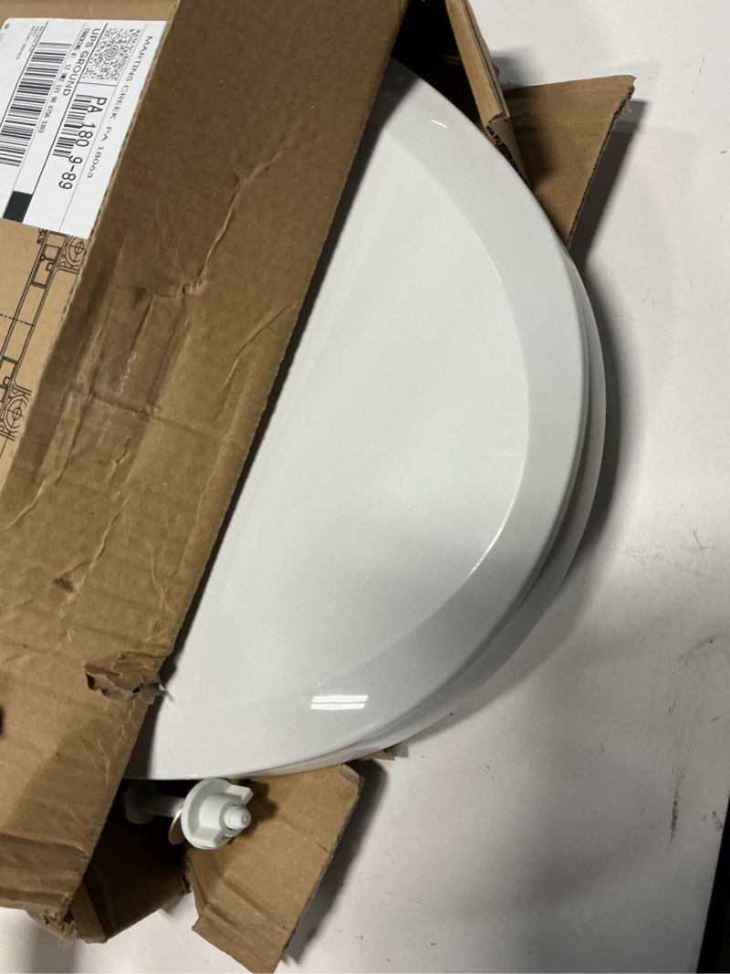 Condition photo showing Good Condition for elongated toilet seat adult/child,built-in potty training seat, soft quiet close non-slip seat, easy to install & clean,magnetic kids seat and cover for elongated oval toilets,white white white-2 in 1 elongated 18.5"