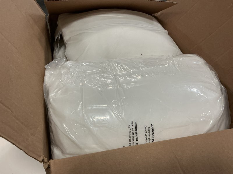 Condition photo showing Good Condition for lane linen 16x16 throw pillow insert - set of 4 white inserts for decorative pillow covers for bed, decorative pillows for bed, couch pillows, throw pillows for couch 16" x 16" 01: white