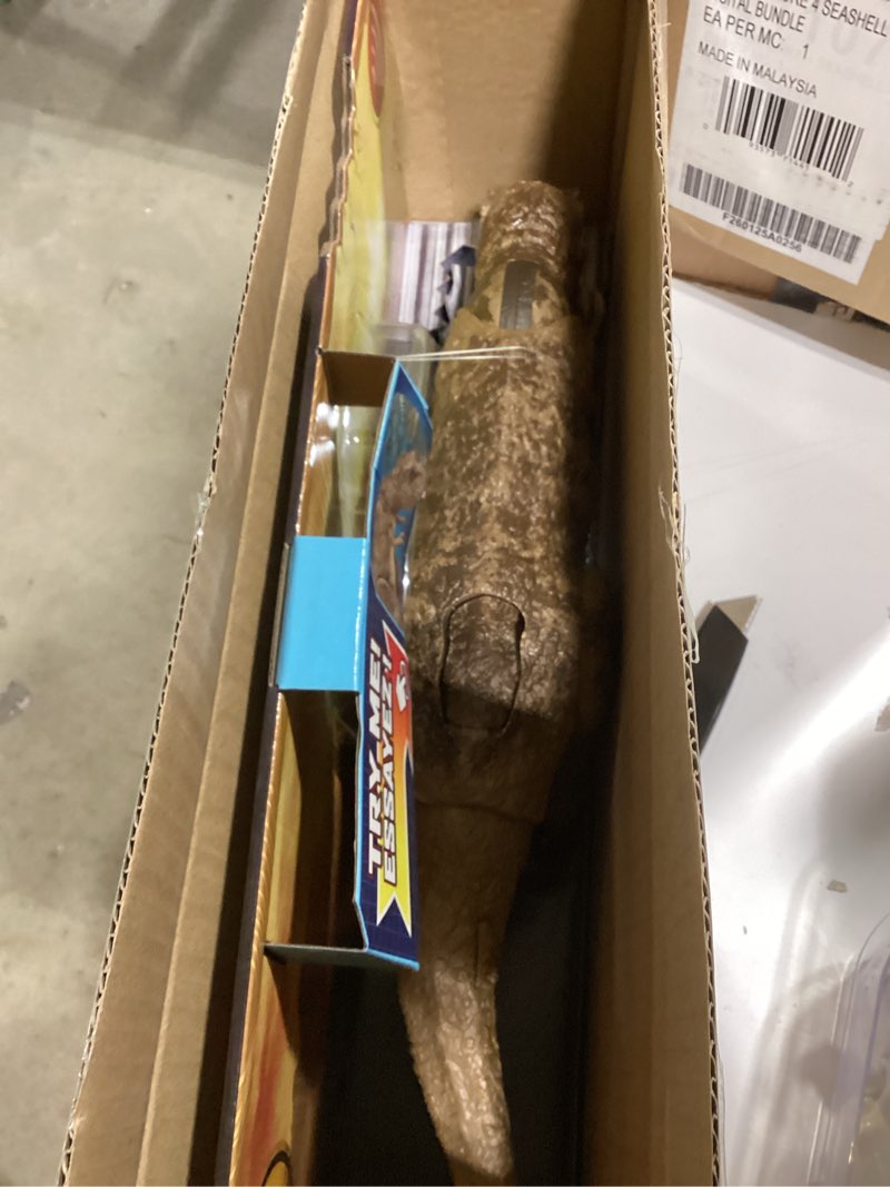 Condition photo showing New/Like New for Mattel Jurassic World T. rex Dinosaur Toy with Sound & Movement, All-Out Attack Tyrannosaurus Rex Action Figure with Rampage Attack, Plus Digital Play