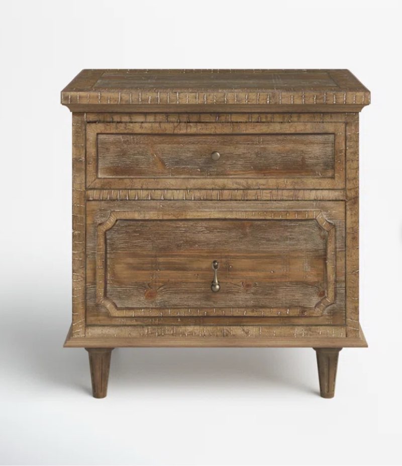 Rahul 27'' W Unfinished Solid Wood Nightstand