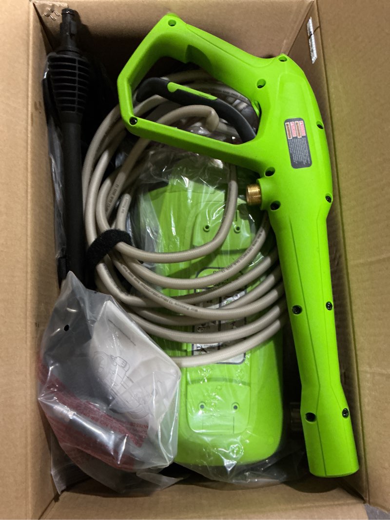 Condition photo showing Good Condition for greenworks 1800-psi 1.2-gpm cold water electric pressure washer with 2 spray tips