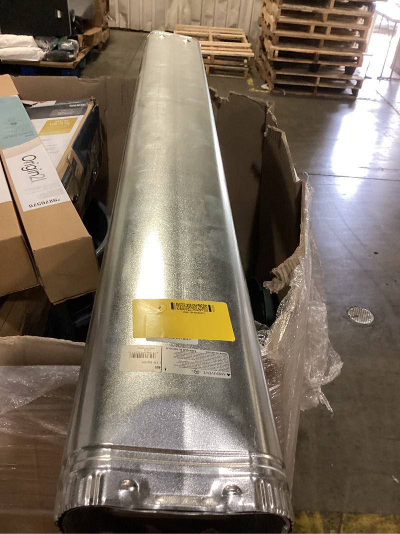 Condition photo showing As Is for american metal products 5" galvanized steel oval gas vent pipe