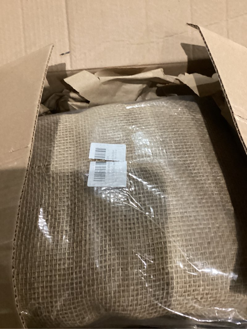 Condition photo showing Good Condition for 40" x 40 Feet Burlap Fabric Roll 13 Yards – Burlap Fabric by The Yard for Tree Wrap, Garden Plant Cover, Weed Barrier, Landscaping & DIY Crafts, Ideal for Outdoor Winter Protection