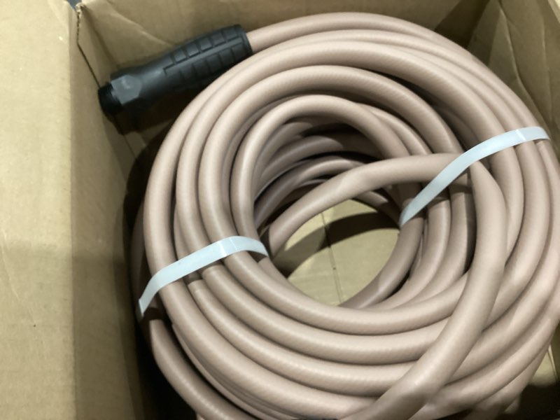 Condition photo showing Good Condition for flexzilla colors swivelgrip garden hose 5/8 in. x 100 ft., lightweight all-weather water hose, durable and flexible, leak-free connections, brown mulch swivelgrip 100ft brown mulch