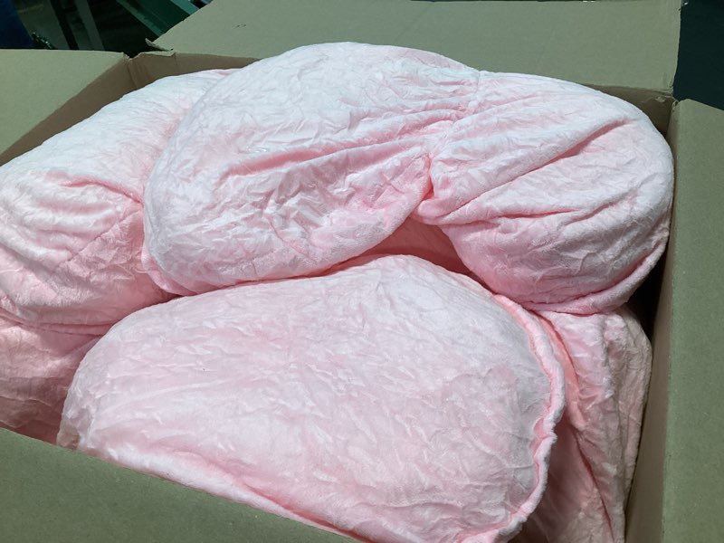 Condition photo showing Good Condition for hommpa bean bag chair for kids boys and girls comfy beanbag shell shape bean bags small lazy sofa fo pink