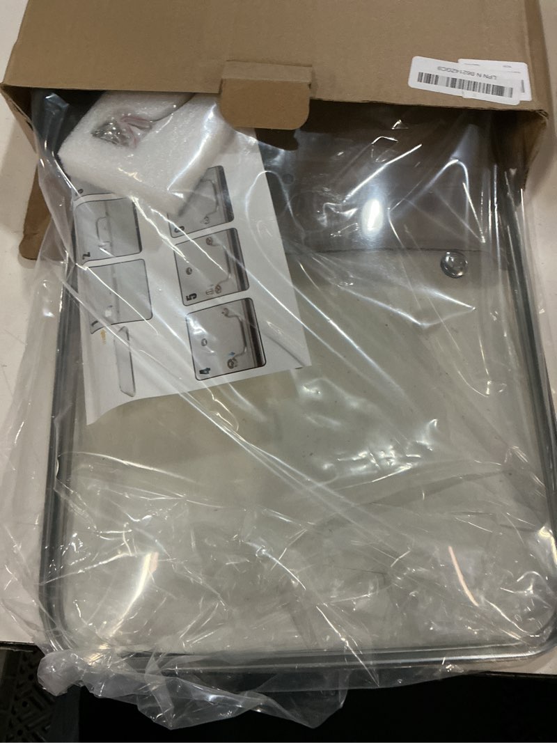 Condition photo showing New/Like New for vayepro griddle glass lid for lodge 10.62-inch x 16.14-inch cast iron rectangular reversible grill/griddle, clear pot cover accessories, glass basting, keep warm and prevent splashing