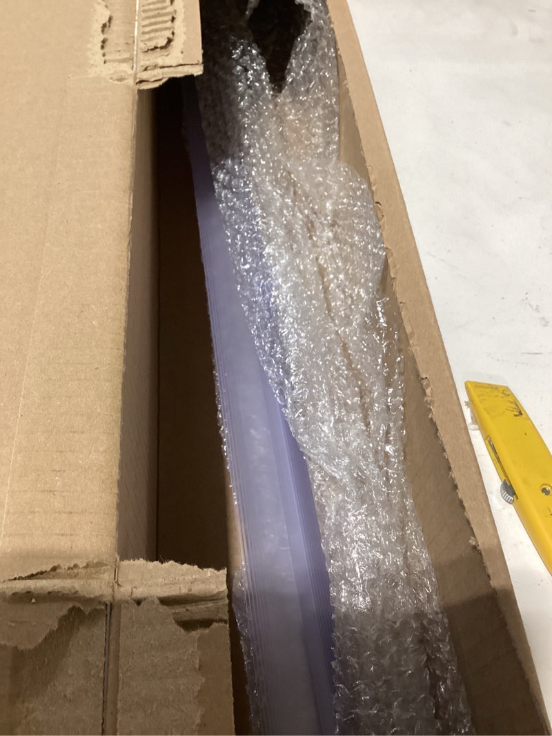 Condition photo showing As Is for Sasylvia 10 Pcs Wall Corner Protector Guards, Vinyl 1-1/8 x 48 Inches Corner Trim Molding, Avoid Scratching Scuffs, Ease Install and Cleaning for Door Countertop Furniture Cabinet Protection, Clear 1-1/8 x 48 Inches Clear 10