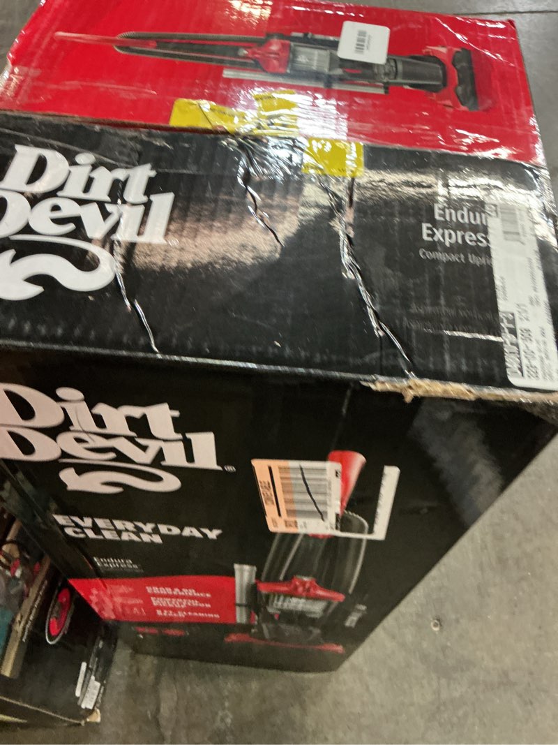 Condition photo showing As Is for dirt devil upright vacuum cleaners - hepa filtration