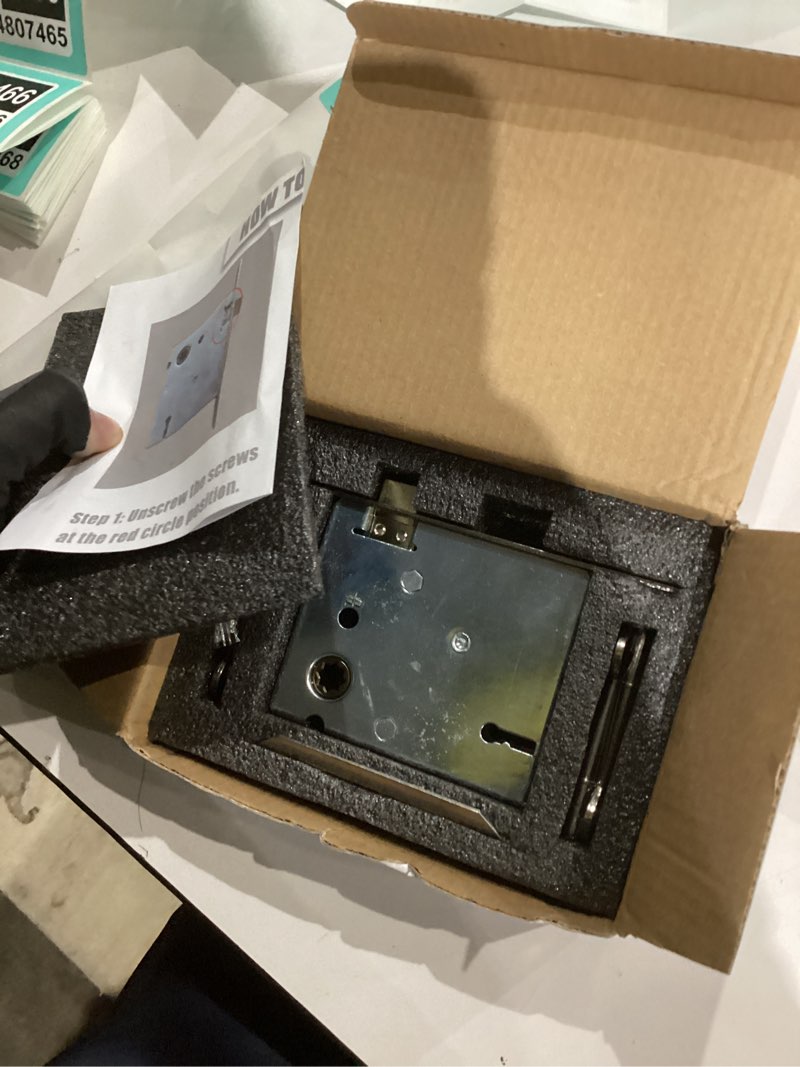 Condition photo showing New/Like New for Upgraded Mortise Lock Replacement Parts, Vintage Old Style Indoor Mortise Lock Assembly Kit with Antique Skeleton Keys and Reversible Latch Bolt, Mortise Lock Set Interior Door Satin Nickel 1 Satin Nickel