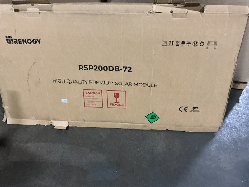 (Similar to) 200W 24V N-Type Solar Panel w/Solar Connectors, 25% High-Efficiency A+ 16BB Glass Module, IP65 Waterproof Aluminum Frame for RV, Marine, Rooftop & Off-Grid Systems