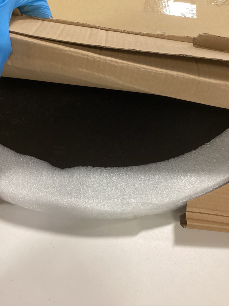 Condition photo showing As Is for 20 Inch Dimmable LED Flush Mount Ceiling Light, 40W,4350LM, 2700K/3000K/4000K/5000K/6000K CCT Selectable ,Round Flat Panel Light Low Profile Ceiling Light Fitures for Hallway/Kitchen/Bedroom, Black Black 20" 1PK