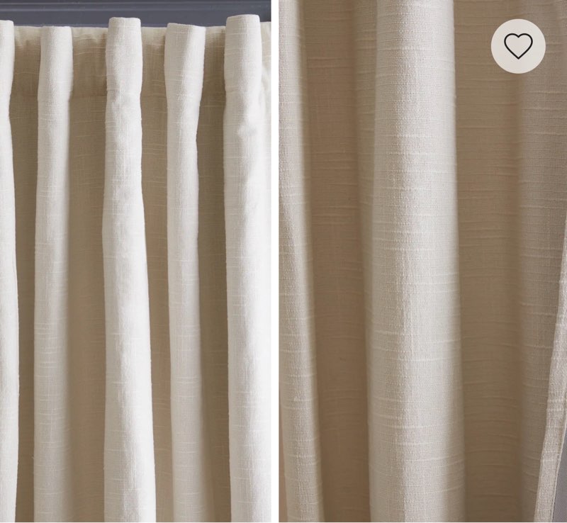 quince cotton slub room darkening curtain - single panel ( 48’*84) 1 panel 