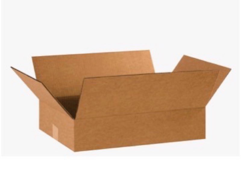 set of 25, 20 x 12 x 4” flat corrugated boxes