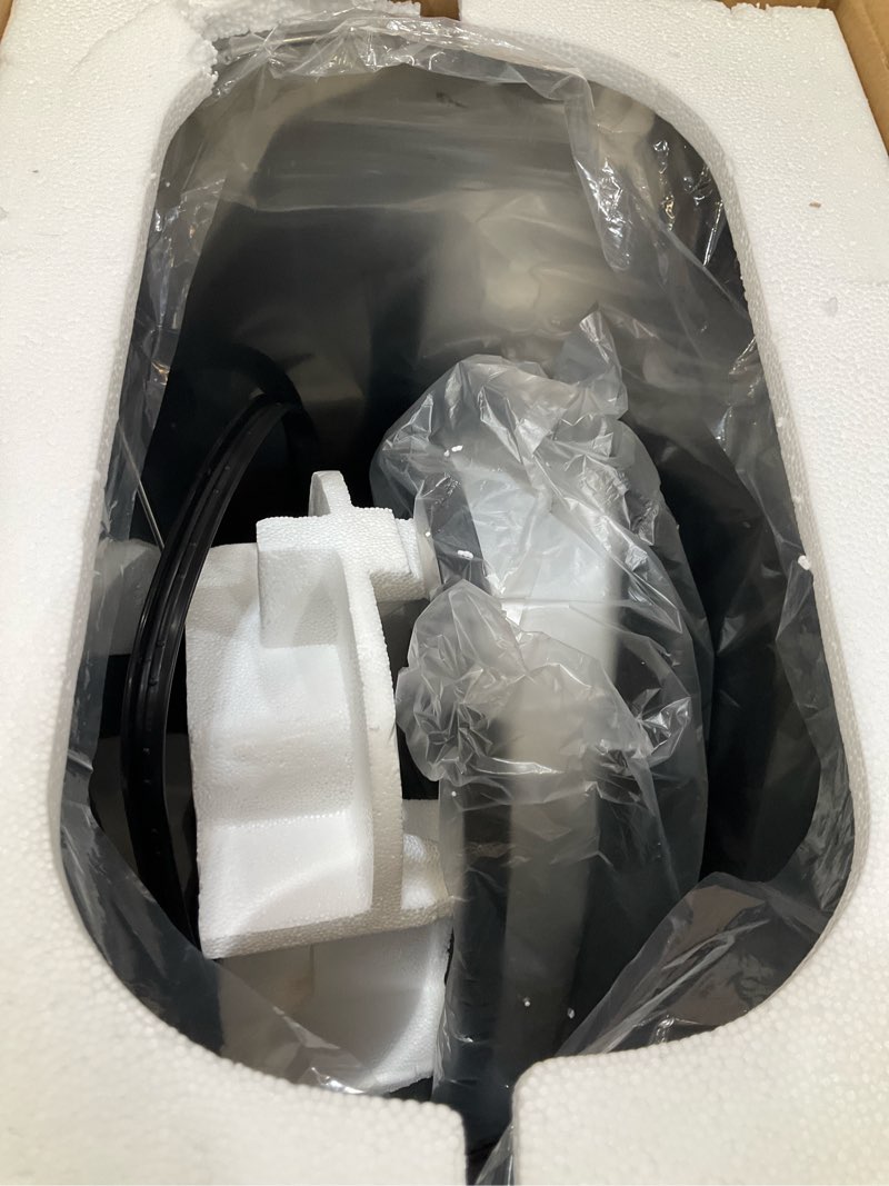 Condition photo showing Good Condition for itouchless 13 gallon oval sensor trash can with odor filter, automatic motion sensor kitchen bin, soft-close stainless steel, slim curved wastebasket for narrow walkways & islands, matte silver light silver, black