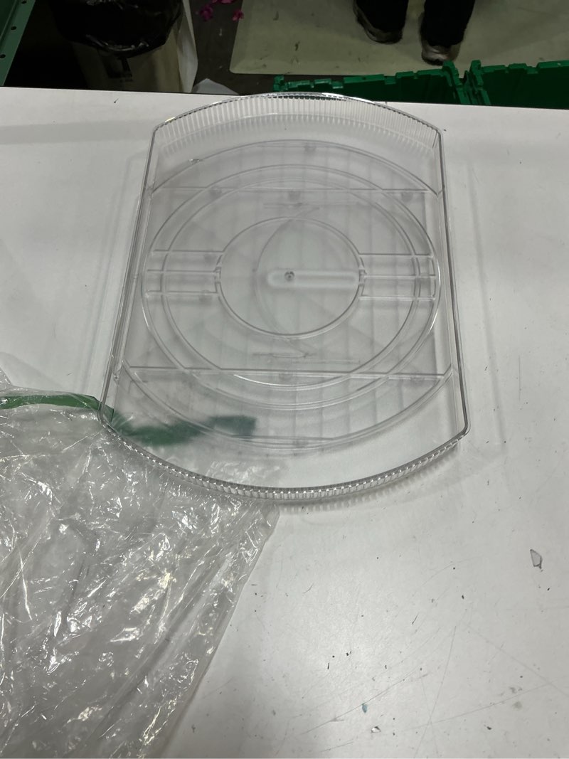 Condition photo showing Good Condition for FIRJOY Lazy Susan Turntable for Refrigerator, Square Turntable Organizer for Fridge Cabinet, Pantry, Countertop | 16.5" x 11.1" (Rectangle 2 Pack - Clear) Rectangular 16.5" x 11.1" Clear - 2 Pack