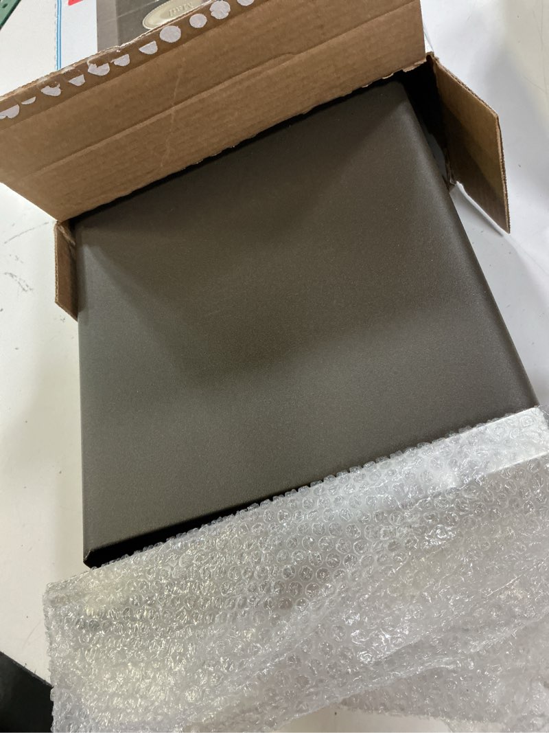 Condition photo showing Good Condition for architectural mailboxes designer galvanized steel wall-mount mailbox, dvkpbz0am, venetian bronze, medium venetian bronze & satin nickel
