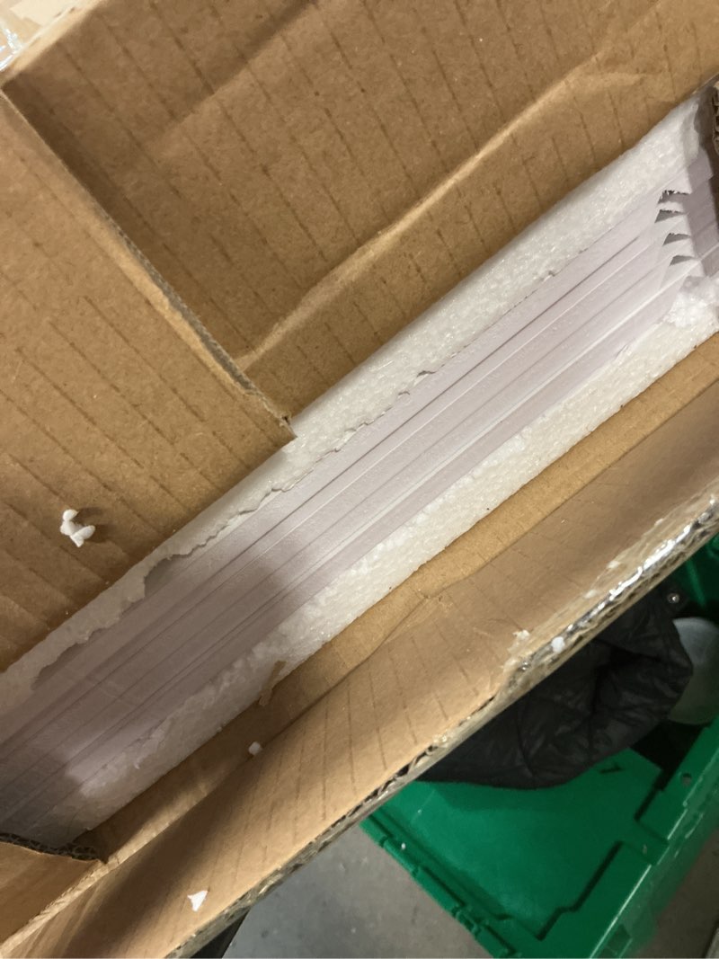 Condition photo showing Good Condition for wire rack covers for shelves, 32*12 inch wires shelf ccover, shelfs covers for wire shelving, easy to cut install wires shelf 0.31-inch thick moisture durable shelfs liner for kitchen, pantry white white 32w x 12d