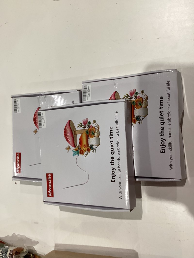 Condition photo showing New/Like New for Afcancihe 4 Embroidery Kits, Cross Stitch Starter Kit for Beginners, Adult Needle Felting Tool, Comes with Printed Fabric, Embroidery Needle, Instructional Video, Craft Gift (Bringing Spring)