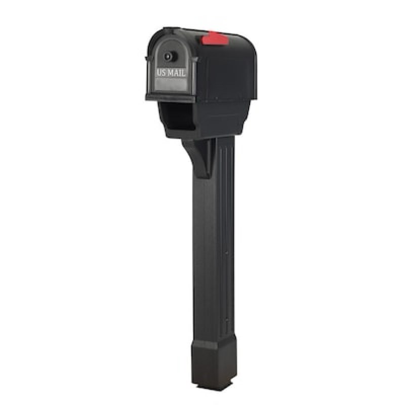 postal pro hampton mailbox and post kit plastic large mailbox black with post