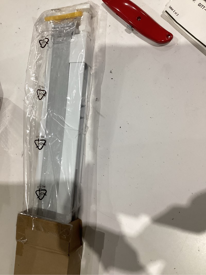 Condition photo showing New/Like New for LazBlinds Cordless Cellular Shades, No Tools No Drill Blackout Honeycomb Shades Pleated Blinds for Windows, 25" W x 64" H, Silver White Blackout-silver White 25'' W x 64'' H