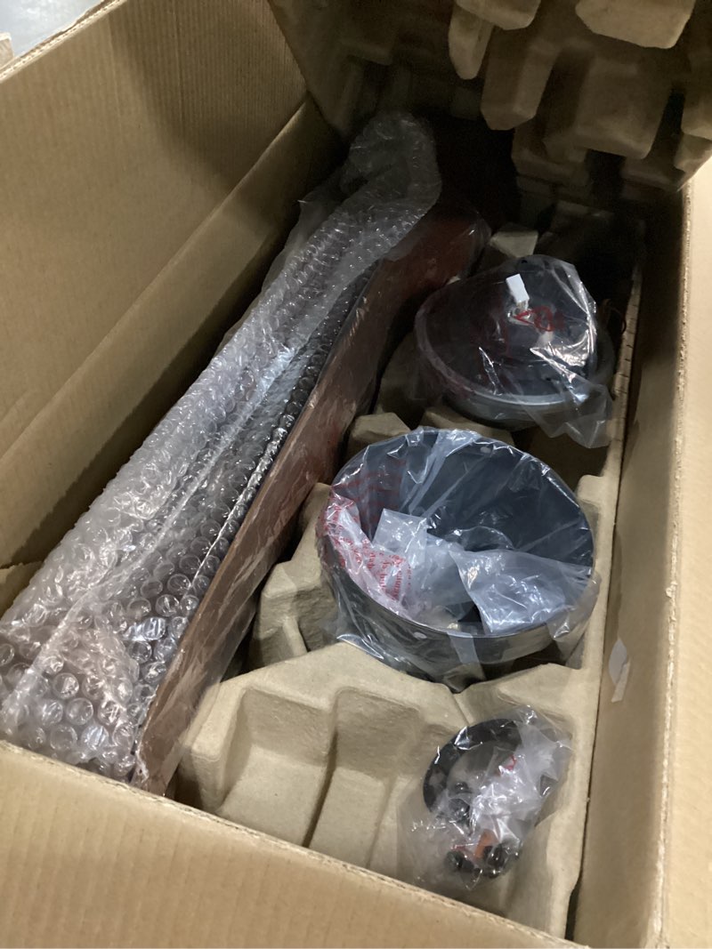 Condition photo showing As Is for TALOYA 52 Inch Ceiling Fans with Led Lights Remote Control Flush Mount Low Profile for Bedroom Farmhouse Patio Outdoor Living Room Kitchen Dining Room,DC Motor,Reversible,Buzzer ON/Off,Black Walnut 52 Inch-Standard Black Walnut