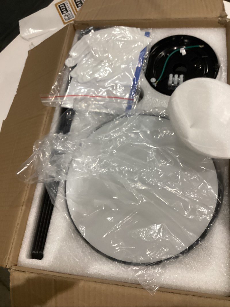 Condition photo showing Good Condition for akofun ceiling fans with lights and remote, 44" low profile ceiling fan with light, app, 6 speed, dimmable, dc motor, quiet, timer, flush mount modern led ceiling fan for bedroom living room, black black 44 inch