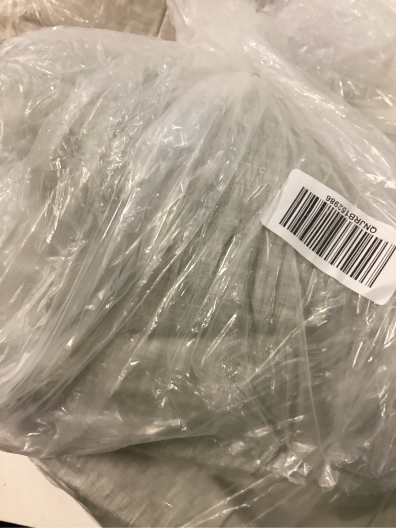 Condition photo showing Good Condition for european linen room darkening curtain - single panel, 96x96, sage