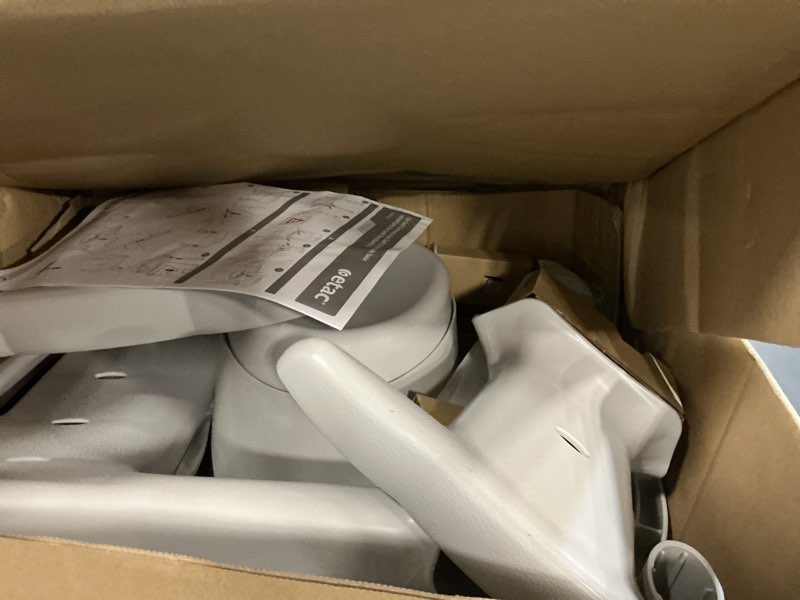 Condition photo showing As Is for etac swift commode – 3-in-1 multi-purpose chair: use as a bedside commode, shower chair & toilet seat raiser – height adjustable, lightweight, easy to clean, supports up to 353 lbs