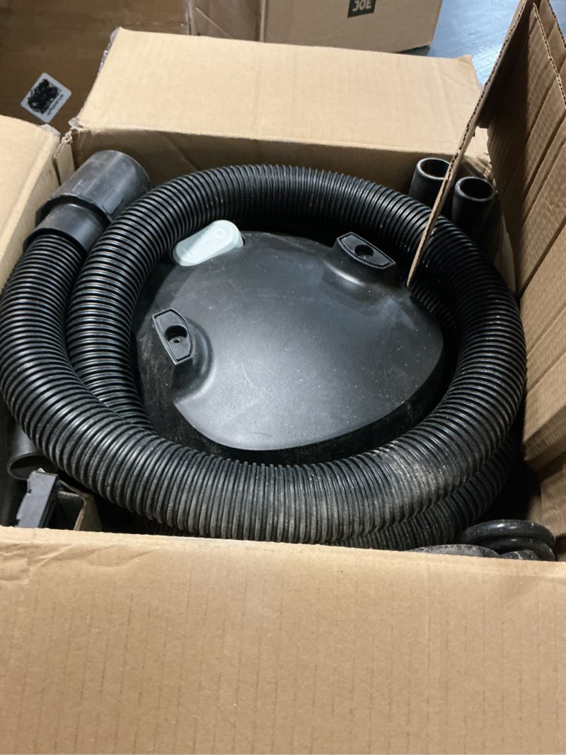 Condition photo showing As Is for Amazon Basics Wet Dry Vacuum Cleaner, 4 gallon Shop, 3 HP Stainless Steel, Grey/Black