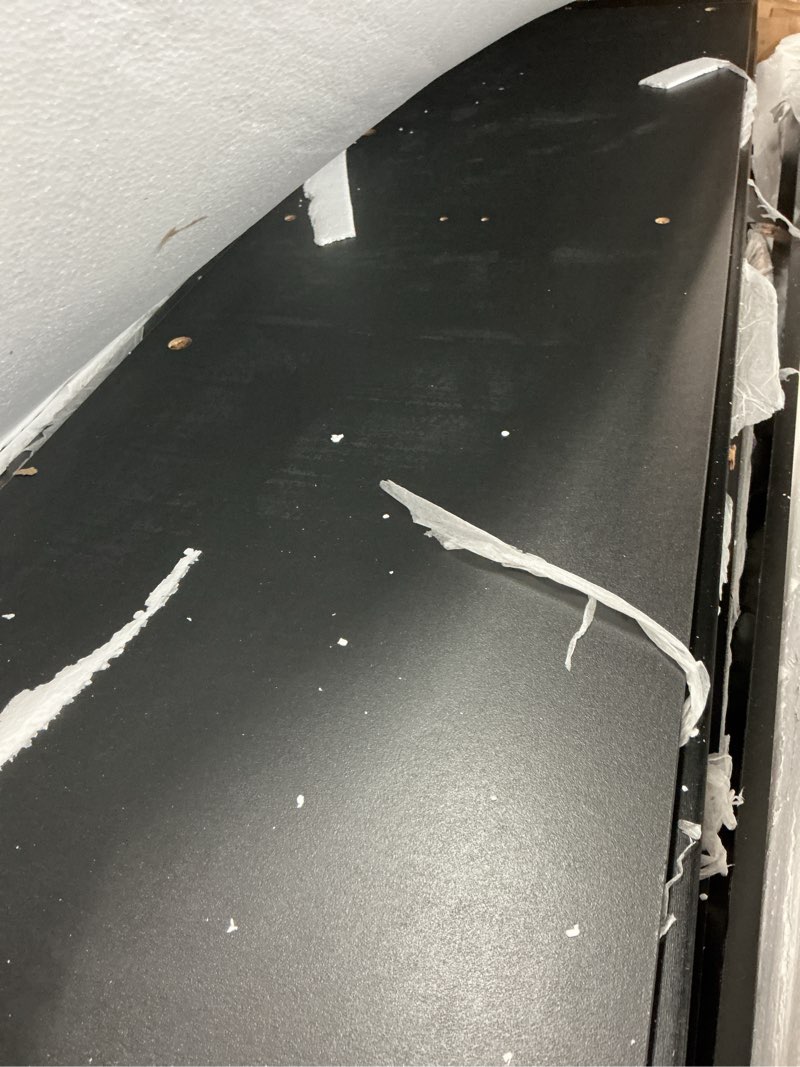 Condition photo showing As Is for (incomplete  /demagned)garvee 7 drawer dresser for bedroom, 54\" wide modern large chest of drawers with metal knobs, wooden clothes storage organizer for closet, nursery, living room, apartment, black