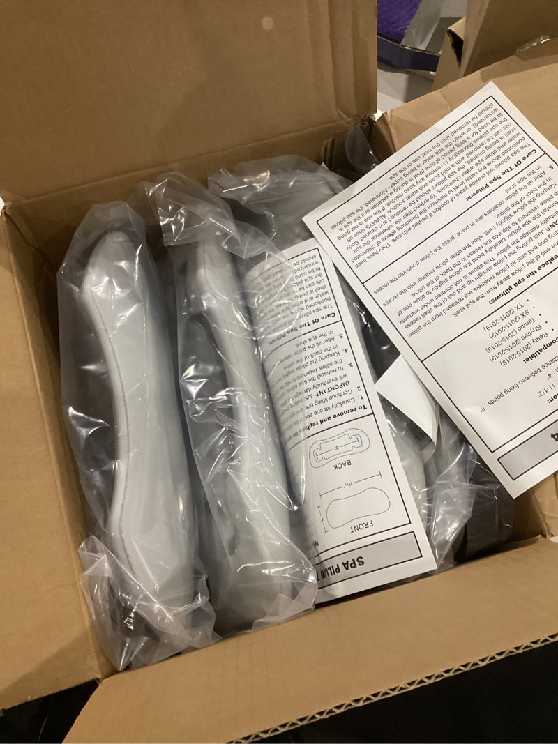 Condition photo showing Good Condition for 4pcs 77444 hot tub head rest pillows fits for hot spot relay, rhythm, sx, tempo, tx (2015 to 2019) spa model, replacement for hot spring/watkins/hot tub spa parts