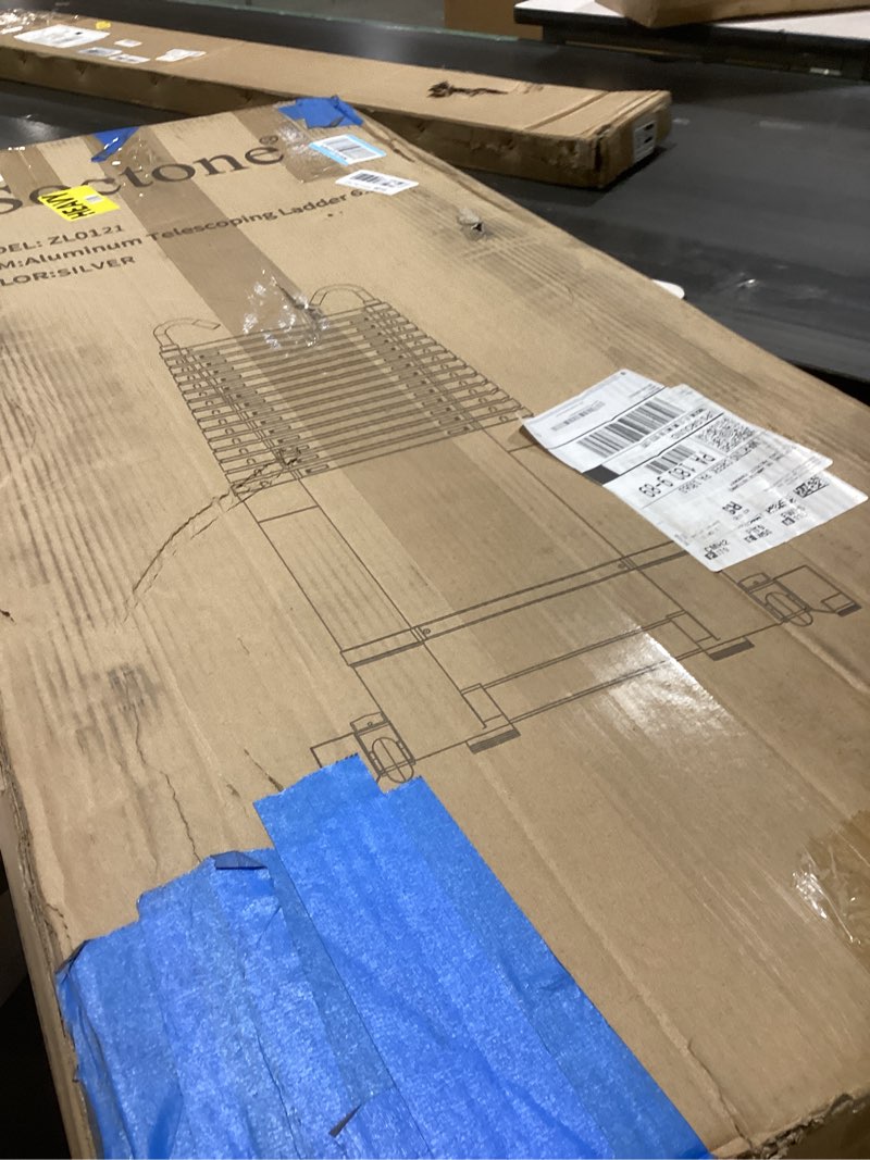 Condition photo showing New/Like New for Soctone Telescoping Ladder, 20.3 FT Aluminum Lightweight Extension Ladder with Wheels and Stabilizer