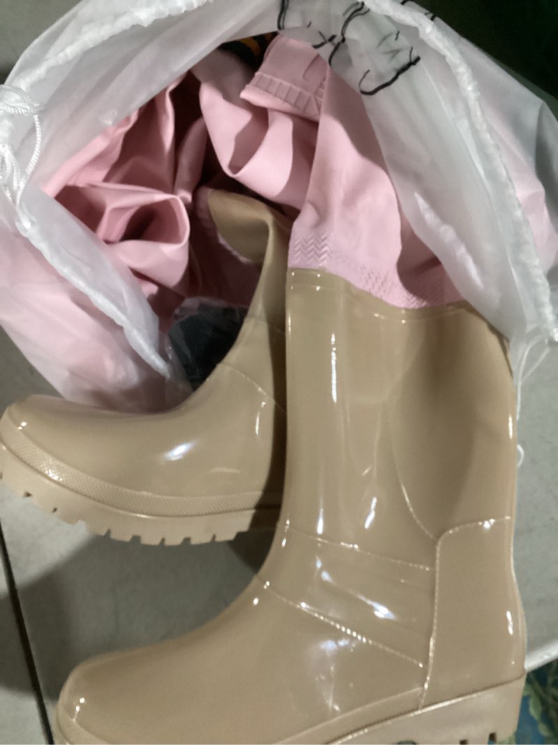 Condition photo showing Good Condition for PVC Insulated Chest Waders for Women/Girl,Waterproof Duck Hunting Fishing Waders,Womens Fishing Wader with Boots 7 Pink