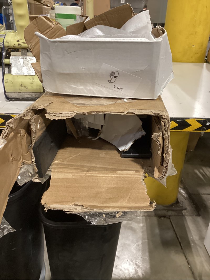 Condition photo showing As Is for SMARTSTANDARD 76" Bifold Sliding Barn Door Hardware Kit, 6.3ft Top Mount Bi-Folding Track Kit for Four 18" Closet Pantry Laundry Doors-Smoothly and Quietly, Black [No Door]