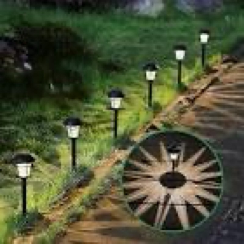 Sparkblaze 12 Pack Solar Pathway Lights Outdoor, Modern Classic Solar Garden Lights, Auto On/Off Lan